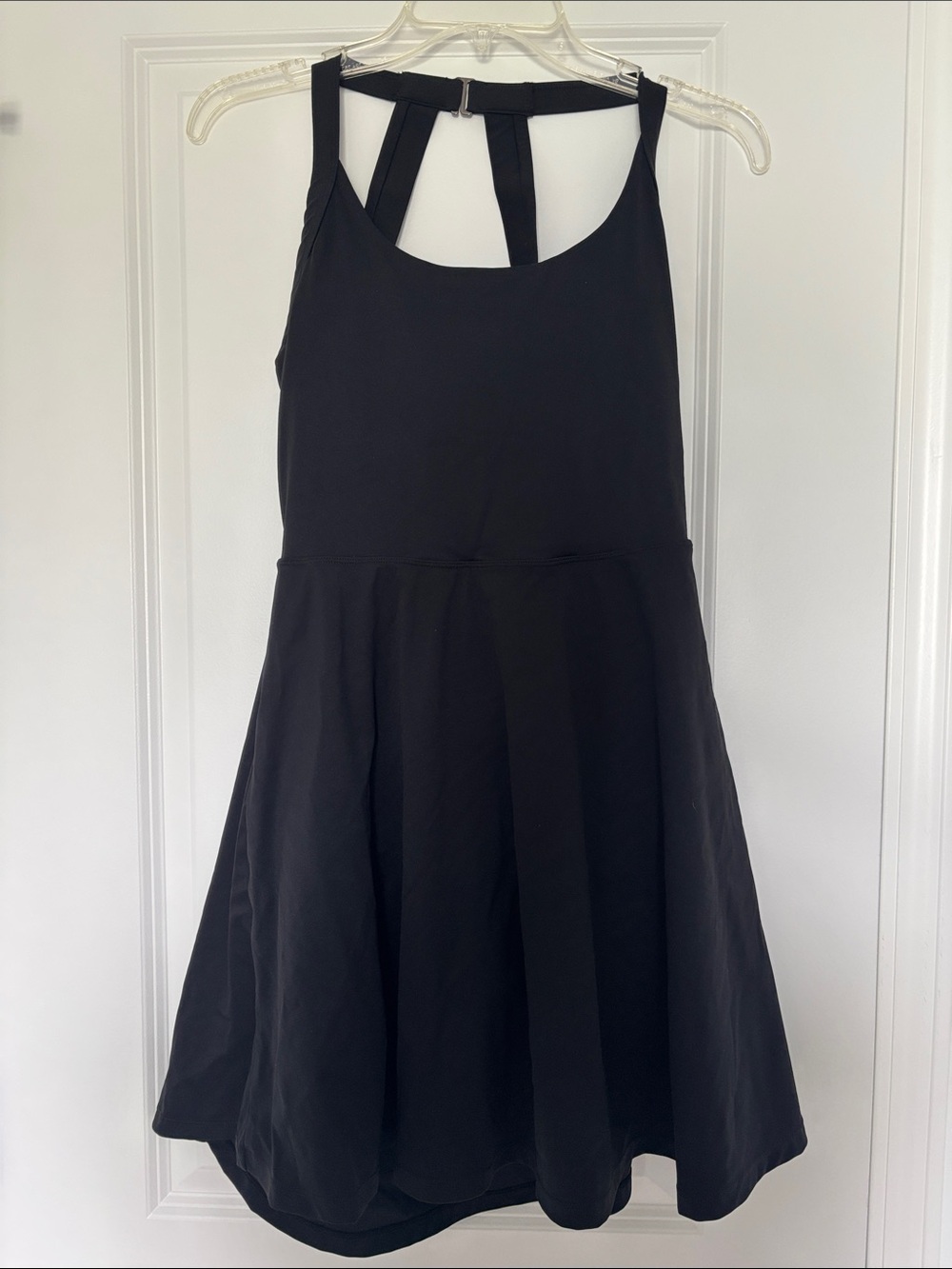 Like New Black Athletic Tennis Fit & Flare Dress with Shorts